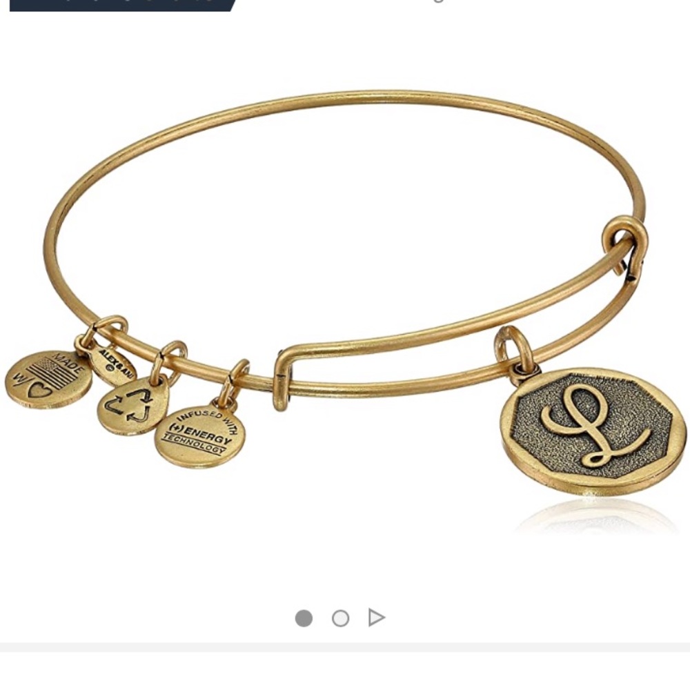 Alex and Ani Initial “L” Charm Bangle